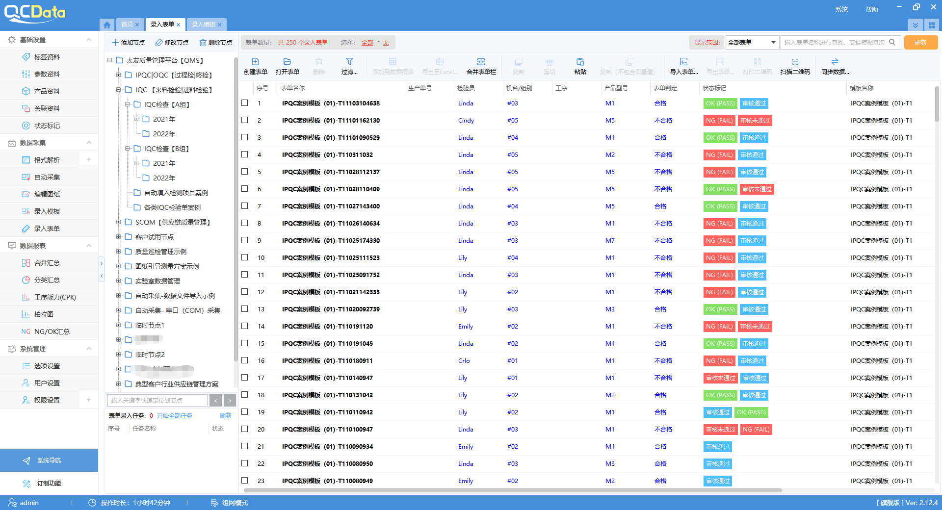 太友QMS系统管理结构